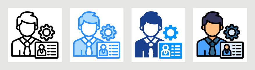 Account Management Icon Collection Set Multiple Style