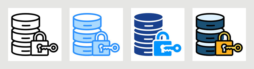 Data Access Icon Collection Set Multiple Style