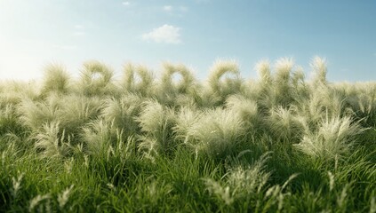 Fototapeta premium The letters formed by the grass