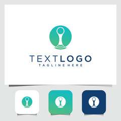 illuminating logo design with gradient colors and modern touch concept