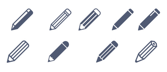 pencil stationery icon vector template