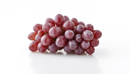 Fototapeta premium A cluster of purple seedless grapes on a white background, fiber-dense choice