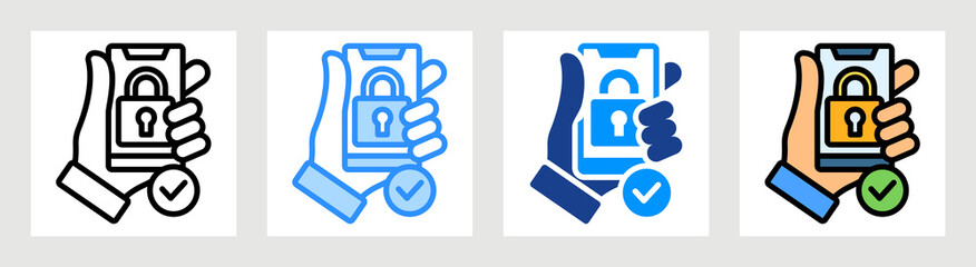 Mobile Access Icon Collection Set Multiple Style