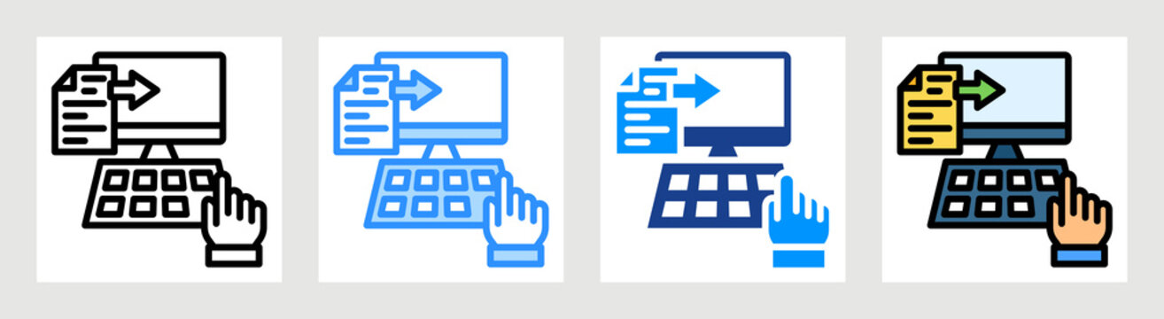 Data Entry Icon Collection Set Multiple Style