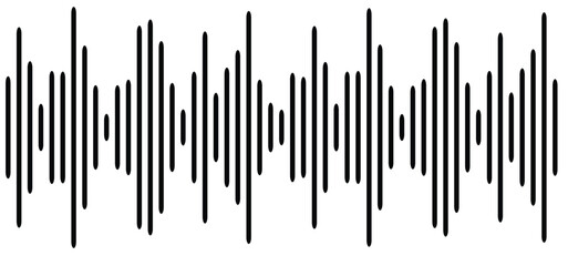 Sound waves set vector illustration