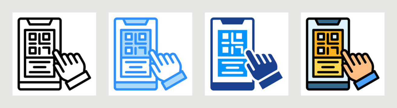 Digital Ticket Icon Collection Set Multiple Style