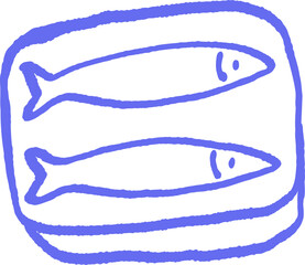 Hand Drawn Sardine, Whimsical Wedding Illustration