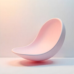 Fototapeta premium Pink and white spoon and fork on white background