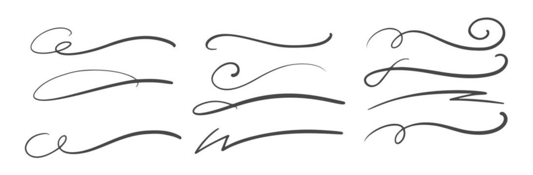 swashes swoops and swishes calligraphy signs underlines