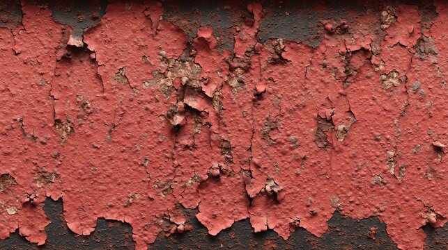 Close-up photo of rusty metal surface, flaking and corroded texture - Powered by Adobe