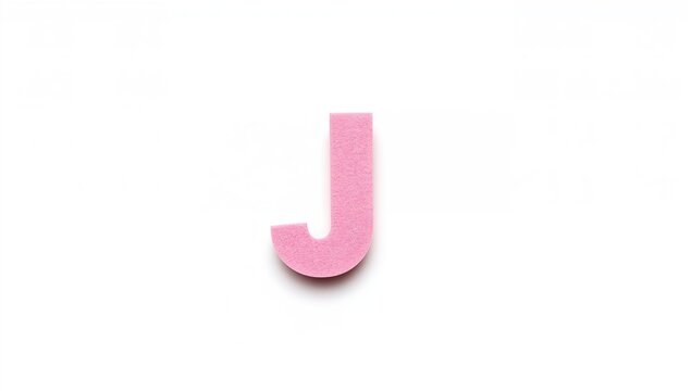 EVA foam letter J on a plain white background, suitable for educational displays