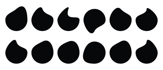 Fototapeta premium blob shape icon. set of flat blob shape icon. vector illustration.
