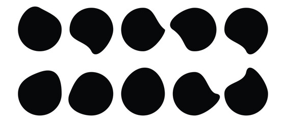 blob shape icon. set of flat blob shape icon. vector illustration.