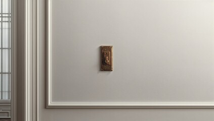 A light switch mounted on a plain white wall.