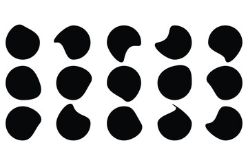 blob shape icon. set of flat blob shape icon. vector illustration.