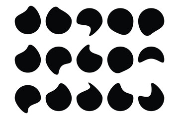 blob shape icon. set of flat blob shape icon. vector illustration.