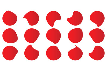 blob shape icon. set of flat blob shape icon. vector illustration.