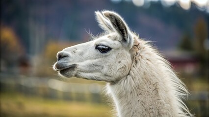 Obraz premium white llama portrait