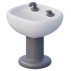 Luxury pedestal sink faucet