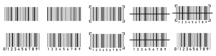 Barcode vector illustration. Product identification and scanning concept. Retail label, price tag, and store checkout design element.