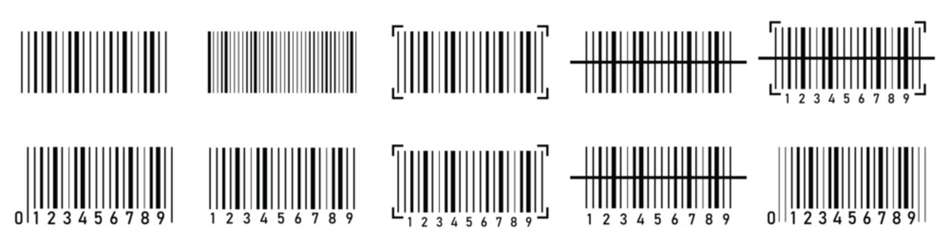 Barcode vector illustration. Product identification and scanning concept. Retail label, price tag, and store checkout design element.