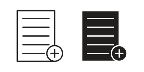 Add document icon designs collection for mobile, ui, web.