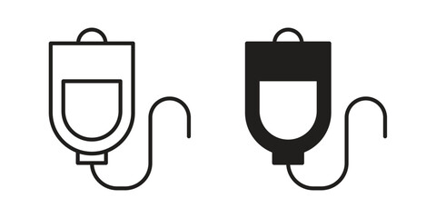 Blood transfusion icon designs collection for mobile, ui, web.