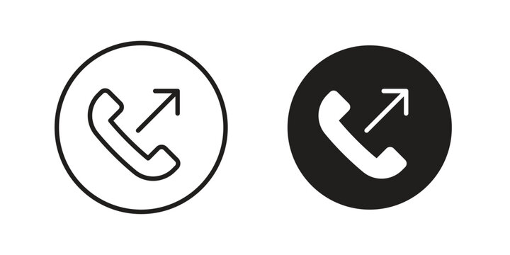 Call outgoing icon designs collection for mobile, ui, web.