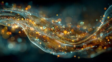 The art of digital web development on a blurred color field. Information streams. Html mastery: enriched digital patterns on a swirling abstract canvas. Digital communication. Information flow.