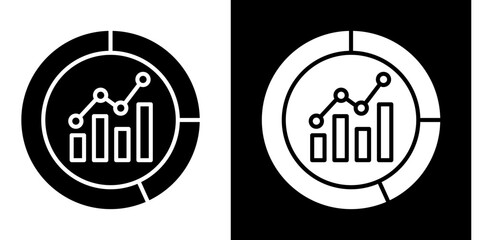 Market Share Analysis  Icon Set White Style Collection