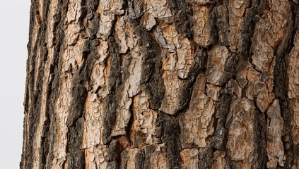 Obraz premium Bark texture on aged wood, showcasing natural erosion risk