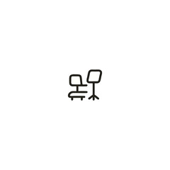 Office Desk and Chair Icon