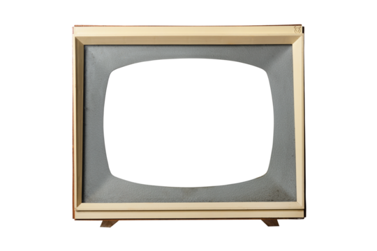 Old tv on isolated. Retro technology concept. Blank screen for text.