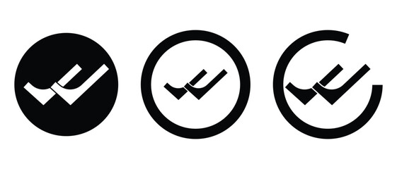 double checkmark icon, double tick and yes icon, checkmark vector illustration of an abstract background