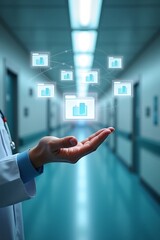 Doctor Interacting with Transparent Digital Health Records