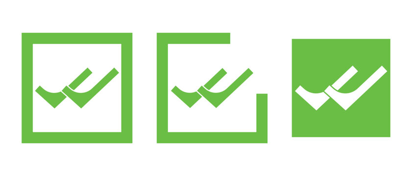 double checkmark icon, double tick and yes icon, checkmark vector illustration of an abstract background