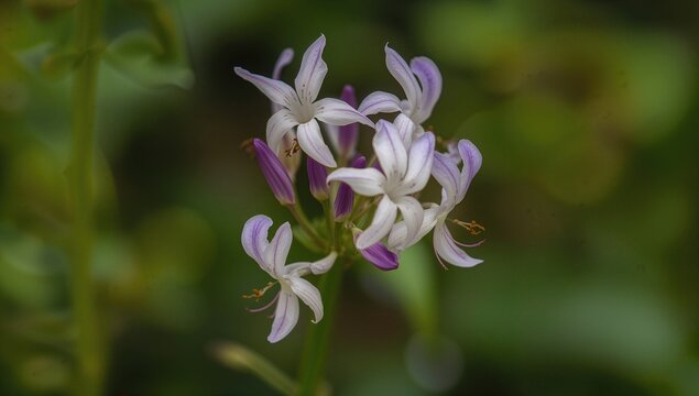 Orthosiphon stamineus plant with white and purple flowers, beneficial herb for tropical gardens