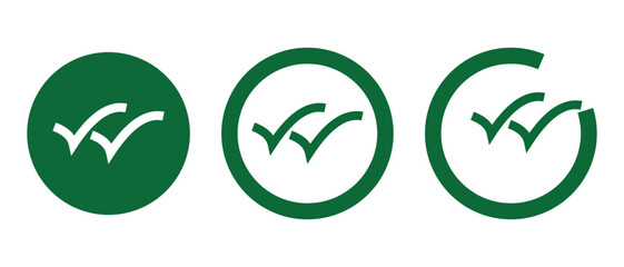 double checkmark icon, double tick and yes icon, checkmark vector illustration of an abstract background