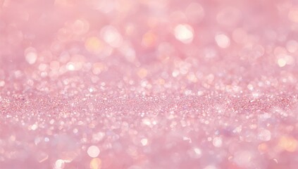 Blurred pink glitter paper backdrop with shimmering lights, ideal for text and layout