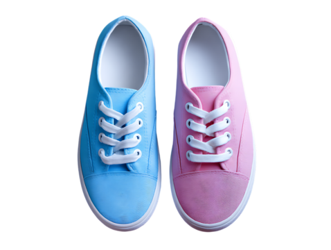 Elegant Woman Shoes Background Accessories Pair Blue Pink White