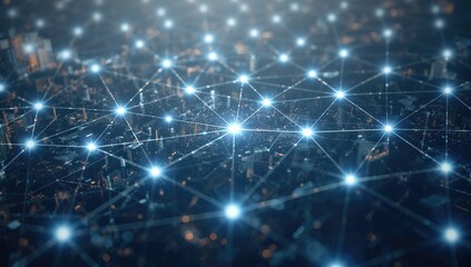 Urban landscape featuring modern infrastructure, emphasizing connectivity and technology integration