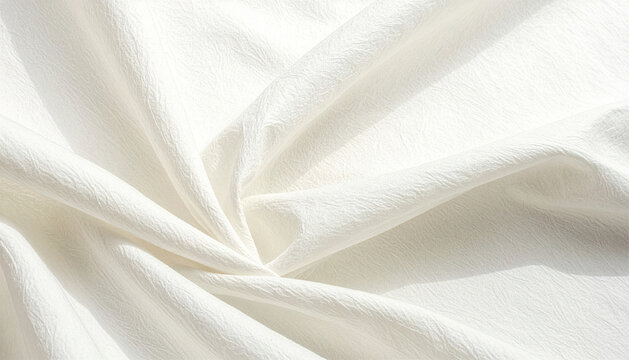 Texture 005 Elegant Drape Texture of Reflective White Crepe Fabric Like Satin 【優雅】サテンのような、光を反射する白いちりめん布のドレープテクスチャ