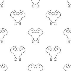 biceps seamless pattern isolated on transparent background.
