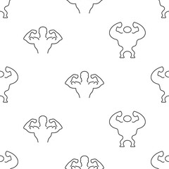 biceps seamless pattern isolated on transparent background.