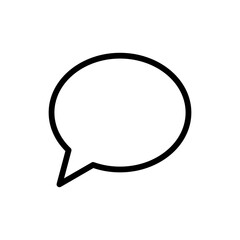 Speech bubble outline icon, minimalist vector illustration. communication, chat, message, dialogue concept graphic element.