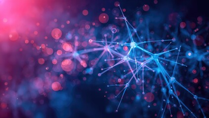 3D neural network illustration, showcasing big data and cybersecurity themes, digital innovation