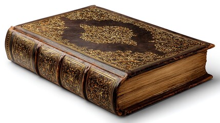 Islamic Holi Quran book isolated on white background 