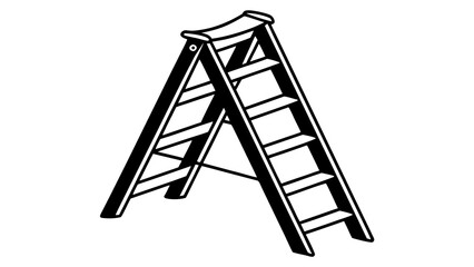 Ladder Silhouette: A simple yet iconic image of a wooden ladder, perfect for representing growth, progress, and ambition.