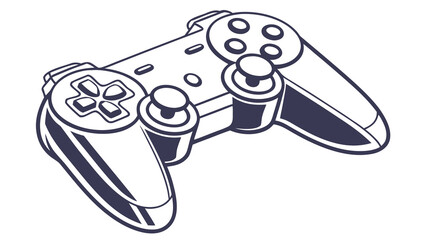 Gaming Controller Illustration: A meticulously crafted illustration of a gaming controller, designed with clean lines and a contemporary aesthetic.