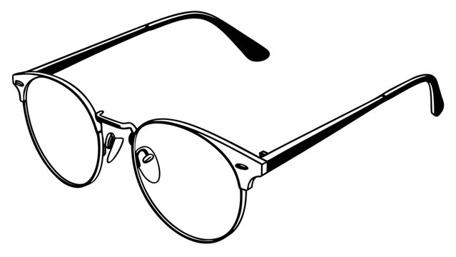 Elegant Eyewear: Sophisticated glasses with a classic design, perfect for adding a touch of intellectualism and style. 